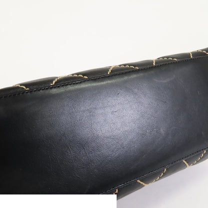 Chanel Wild Stitch Bag Black Gold Leather — view 5