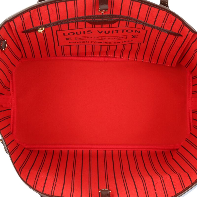 Louis Vuitton Neverfull MM Damier Tote Bag Damier Canvas N40599 Brown Ladies