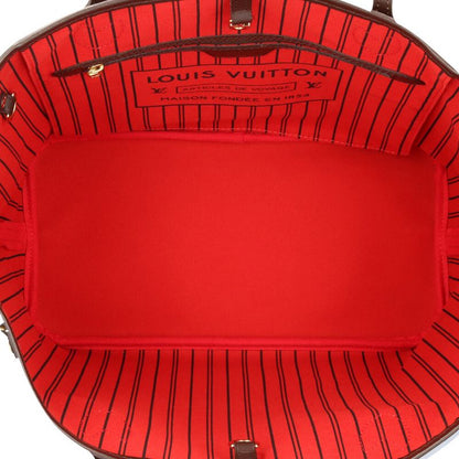 Louis Vuitton Neverfull MM Damier Tote Bag Damier Canvas N40599 Brown Ladies