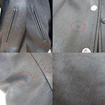 Celine Hooded Jacket Black Notation Size 44 Soft Lambskin Leather