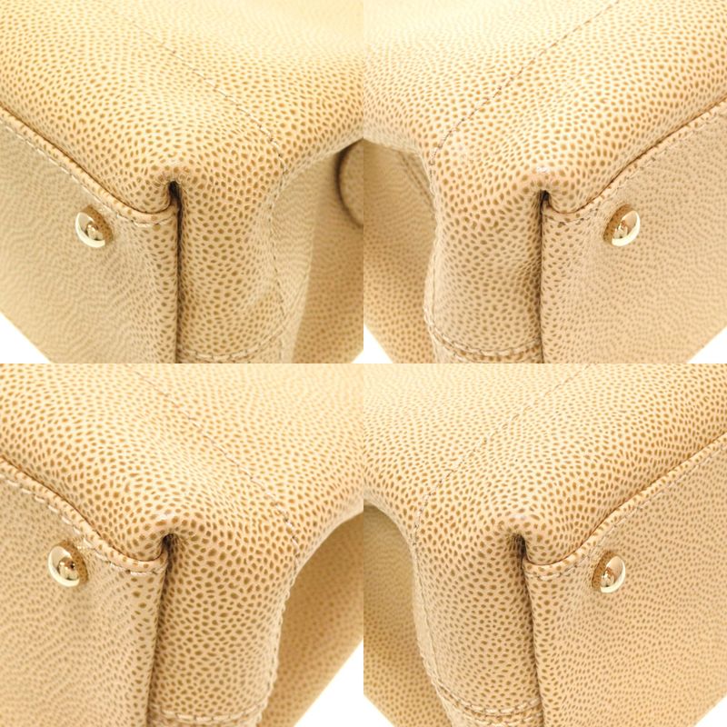 Chanel Caviar Skin Beige 7 Series Coco Mark Tote Bag 0005 Chanel