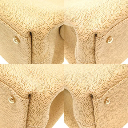 Chanel Caviar Skin Beige 7 Series Coco Mark Tote Bag 0005 Chanel
