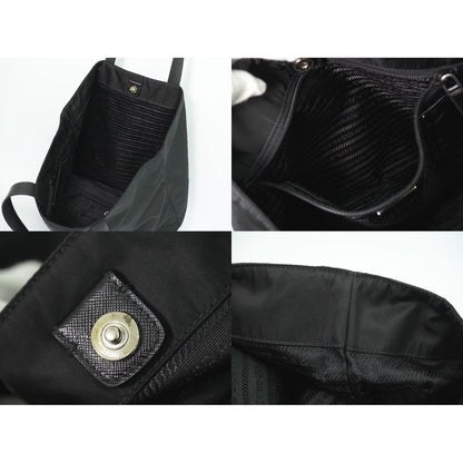 Prada Nylon Tote Bag Black — view 8