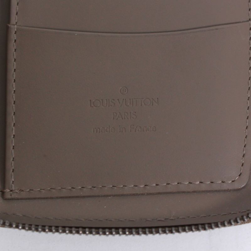 Louis Vuitton Agenda Geod Epi Lilac Leather Brown Wallet Silver M6387b