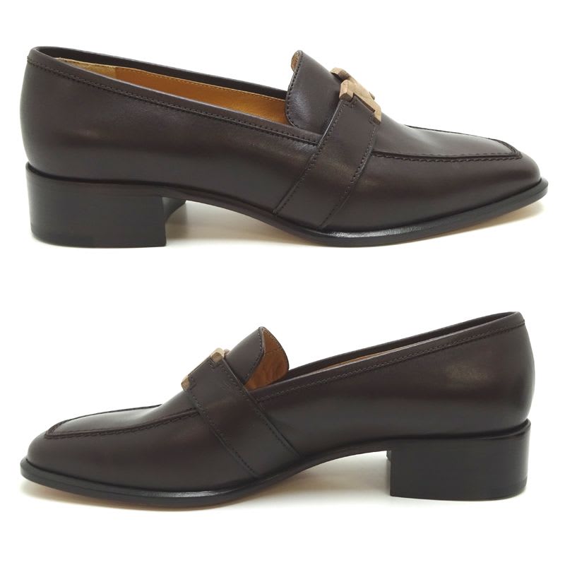 Hermes Mocha Size 24.5 Loafers