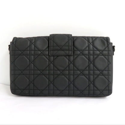 Dior Chain Bag Black Silver Hardware New Rock Canaju Leather Black