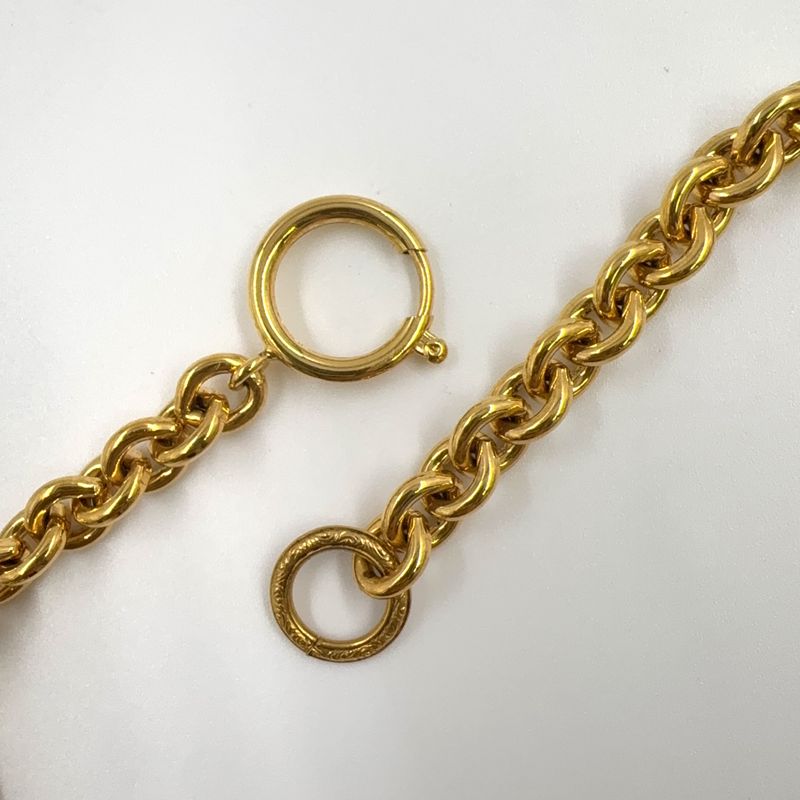 Chanel Coco Mark GP Gold Necklace Gold