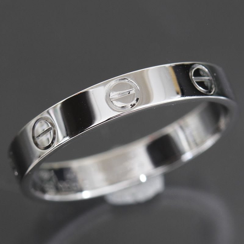 Cartier Mini Love Ring No 18.5 Pt950 Pair Box And Paper E1940
