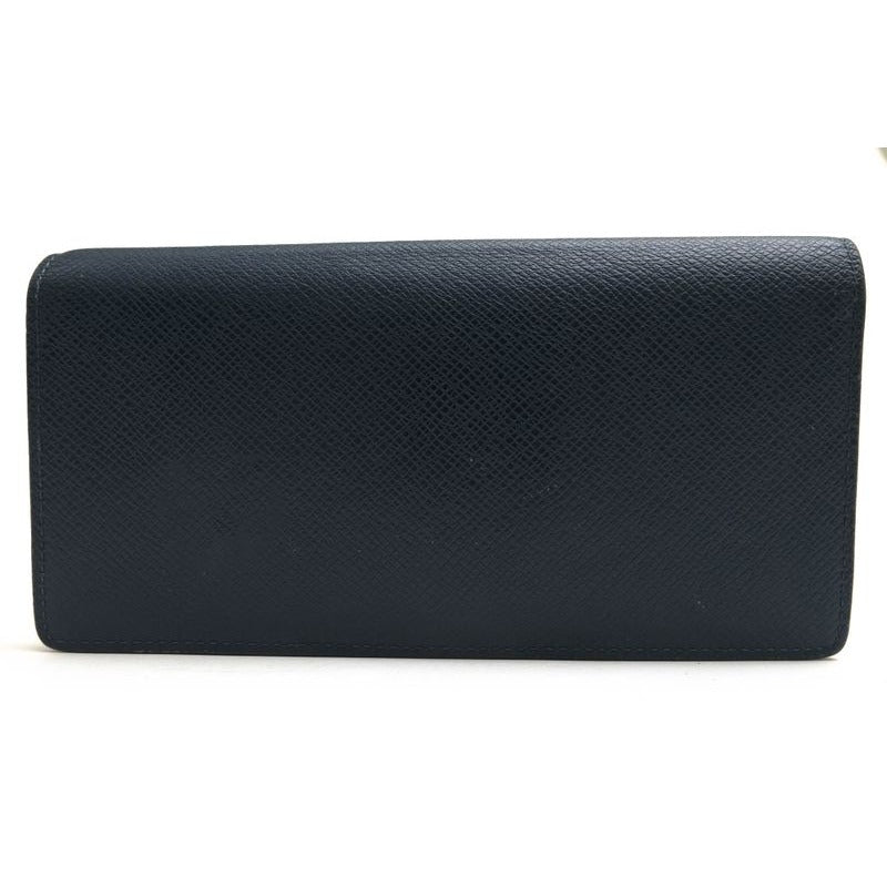 Louis Vuitton Long Wallet Men Leather Navy Portefeuille Brazza Portefeui — view 2