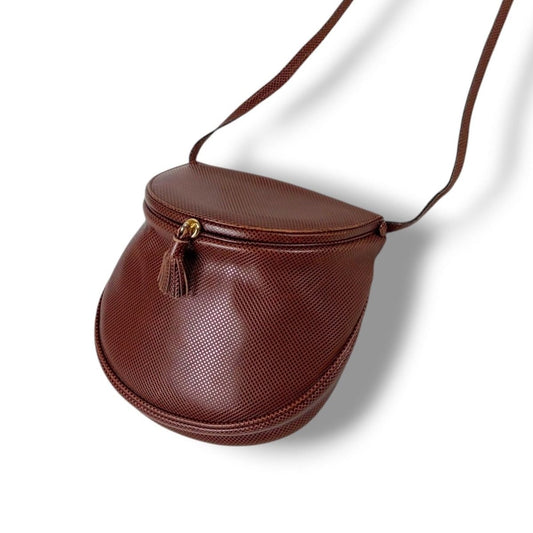 Bottega Veneta Marco Polo Tassel Charm Shoulder Bag Pochette Brown
