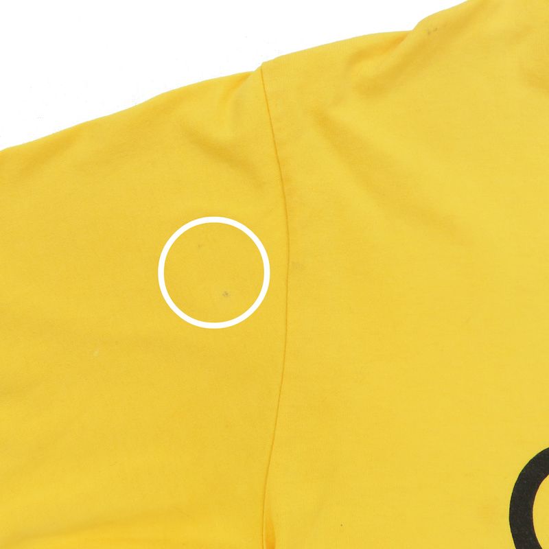 Celine Logo Print Loose Fit T-shirt Short Sleeve Yellow Women's S