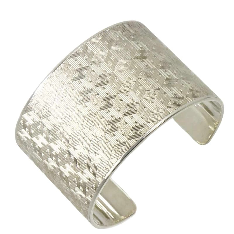 Hermes H Logo 16 cm Bangle Bracelet Silver SV 925