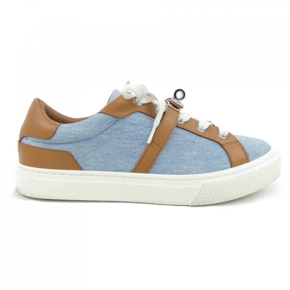 Hermes Day Kelly Buckle Sneakers Blue Brown