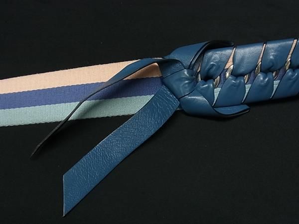 Fendi Canvas And Leather Shoulder Strap For Bag Shoulder Women Blue And Pink