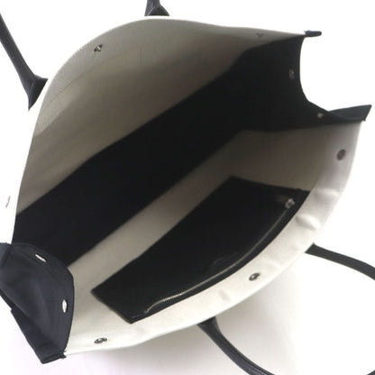  Saint Laurent Paris 509415 Rive Gauche Logo Canvas Leather Tote Bag Beige