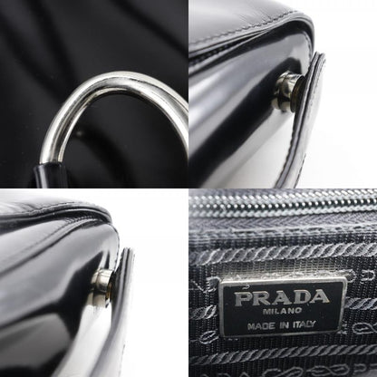 Prada One Shoulder Patent Leather Black Women's Shoulder Bag