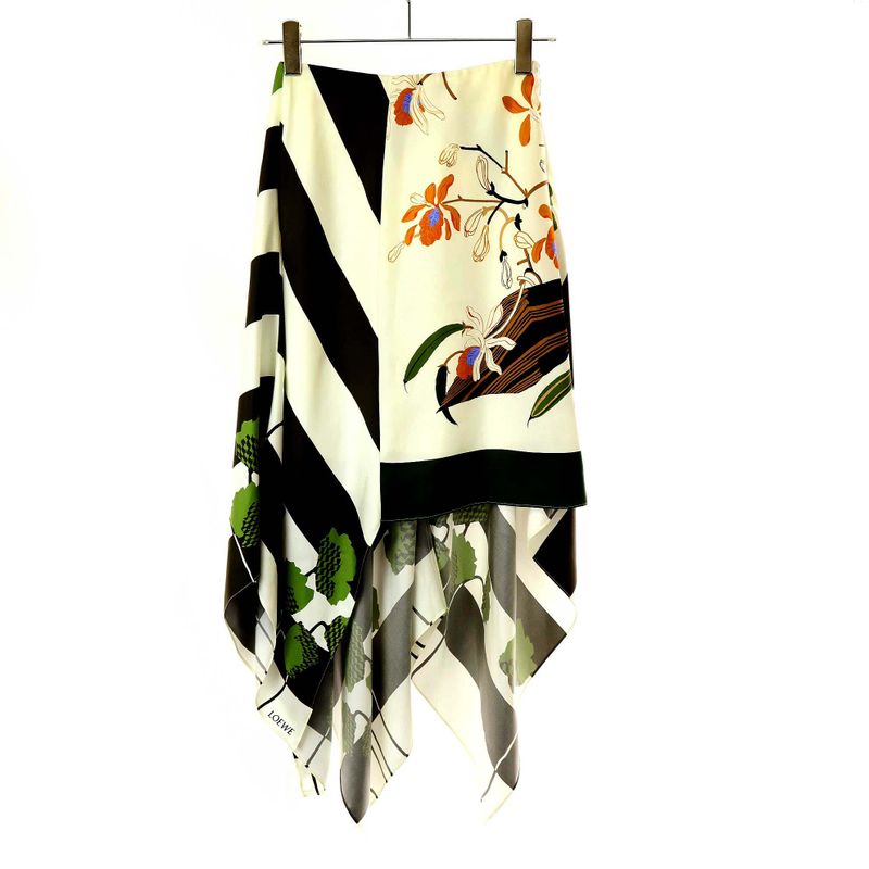 Loewe Paula's Ibiza Loewe Paula's Ibiza 24ss Asymmetrical Silk Skirt S616y08x39