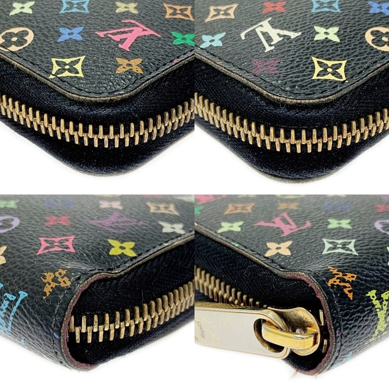 Louis Vuitton M60243 Multicolor PVC Zippy Wallet Black 403710 Long Wallet