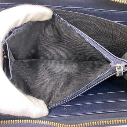 Gucci Round Zipper Long Wallet Navy Striped Line 307980 Wallet