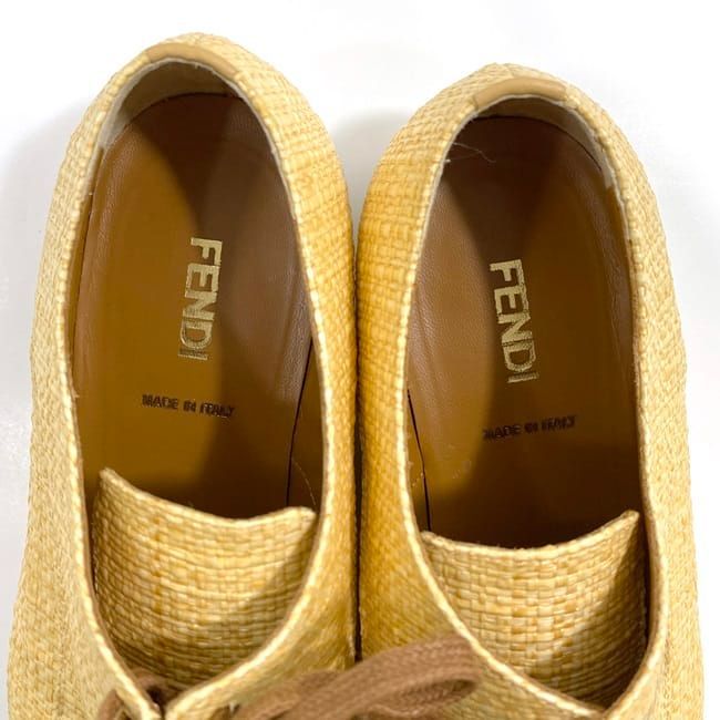 Fendi Shoes Natural Beige 8l4179 Excellent Condition 22.5cm (8.86in)