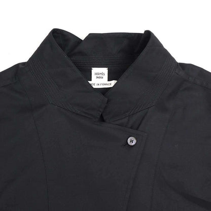 Hermes 23aw Cotton Ribbon Design Blouse Shirt 3h0601dv Black 40