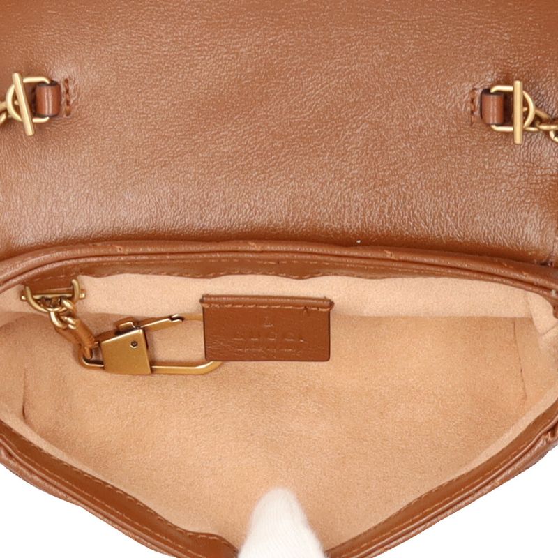 Gucci GG Marmont Shoulder Bag Leather 476433 Brown Ladies Gucci  Gucci