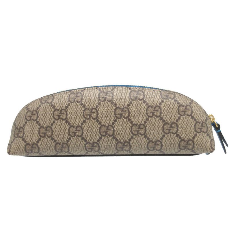 Gucci GG Supreme Beige Blue Donald Duck Disney Collaboration 662129 Pencil Case