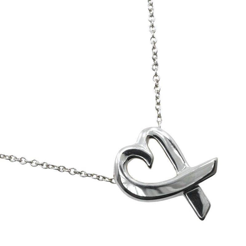 Tiffany & Co Loving Heart Paloma Picasso 925 Silver Ladies 2.8g Necklace