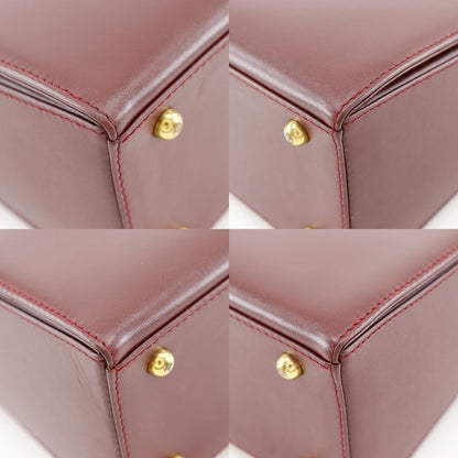 Cartier Must Line One Handle Leather Bordeaux Women's Handbag