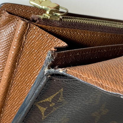 Louis Vuitton Monogram Portefeuille Sara Bifold Long Wallet M60531 Brown