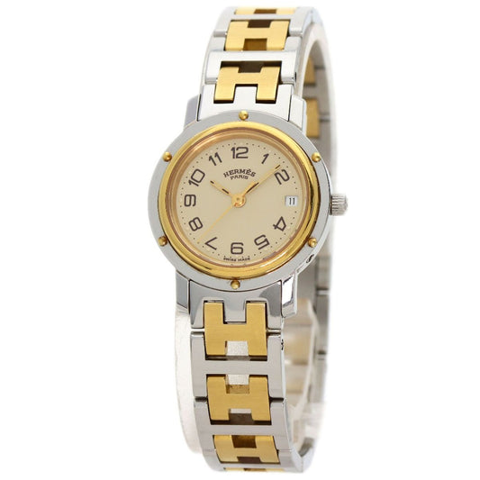 Hermes Clipper Vintage Belt Watch SS Combination