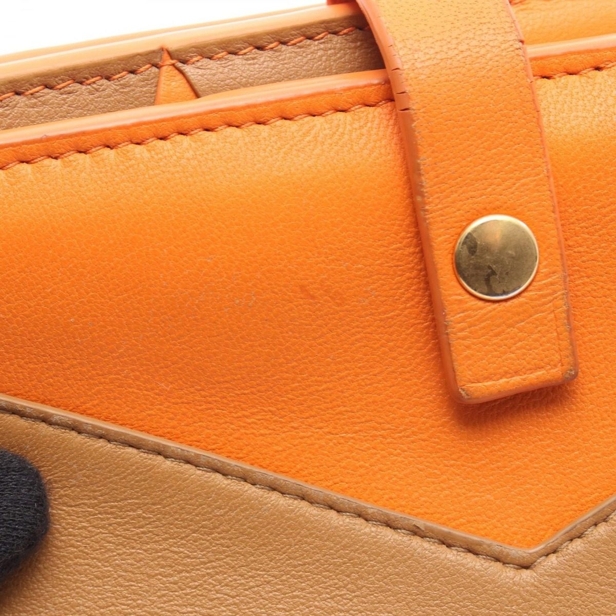 Bottega Veneta Bifold Wallet Brown Orange Leather Zip — view 10