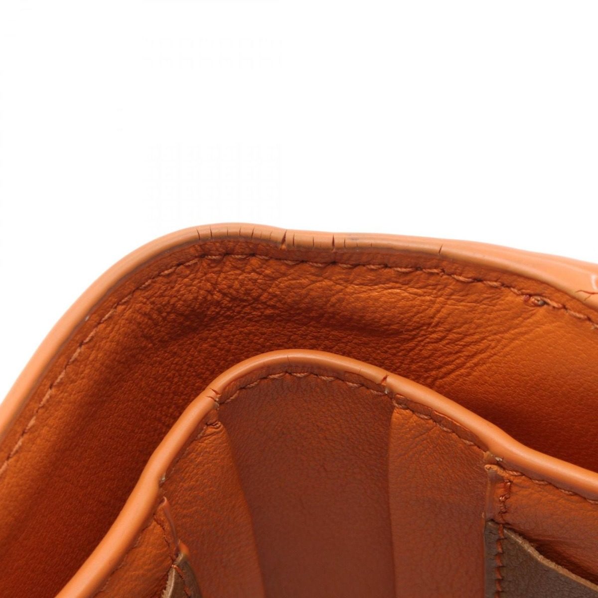 Bottega Veneta Bifold Wallet Brown Orange Leather Zip — view 7