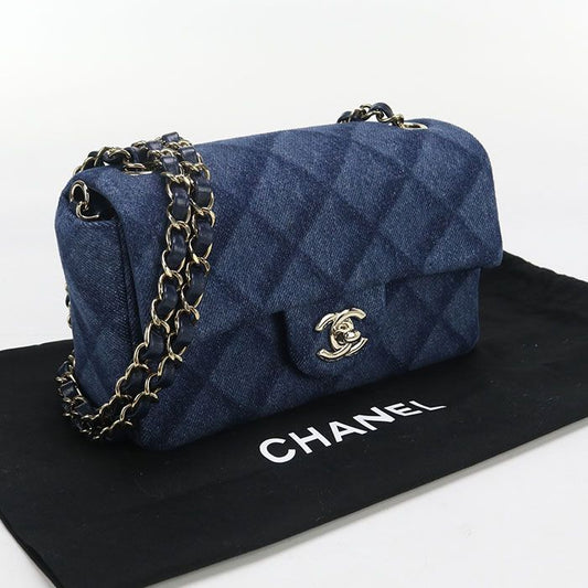 Chanel Chain Matelasse Crossbody Shoulder Bag Denim Eun7hue1 Ladies