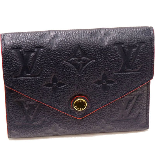 Louis Vuitton Trifold Wallet With Coin Purse Monogram Empreinte Marine Rouge
