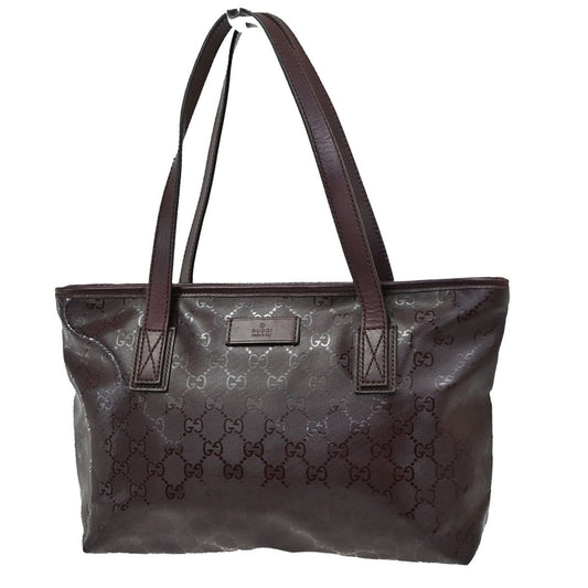 Gucci GG Supreme Tote Shoulder Bag Burgundy Leather