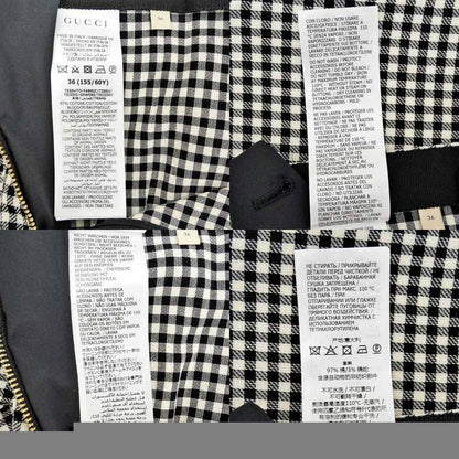 Gucci Pants Check Size 36 Black White 741239 Women's Apparel Women's