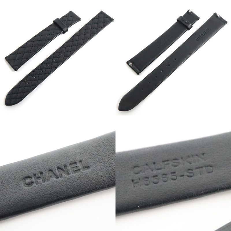 Chanel Boyfriend H6586 Black Diamond Bezel SS Leather Quartz Ladies