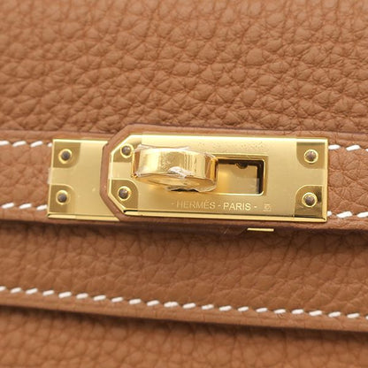 Hermes 2-Way Bag Kelly 25 Inside Sewn Togo Gold Hardware Brown Shoulder K