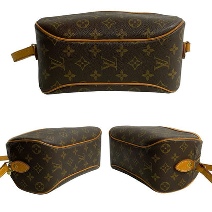 Louis Vuitton Blois Monogram Leather Mini Shoulder Bag Pochette Sacoche Brown