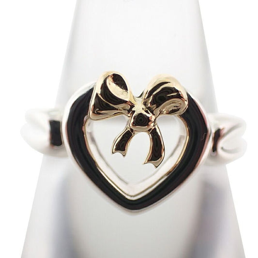 Tiffany & Co 925 750 Heart Ribbon Ring