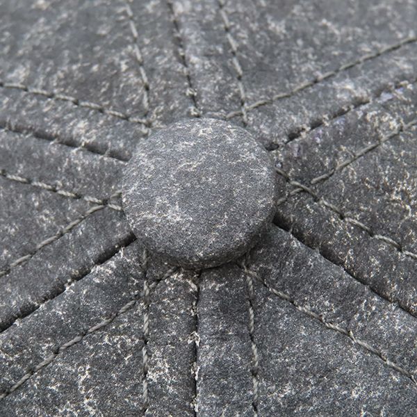 Bottega Veneta Cap Flannel Print Nubuckles Cles Leather Charcoal S Hat Dark