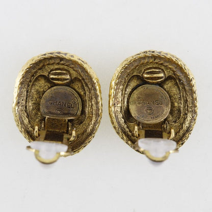 Chanel Coco Mark Vintage Gold Plated Ladies 14.0g Earrings