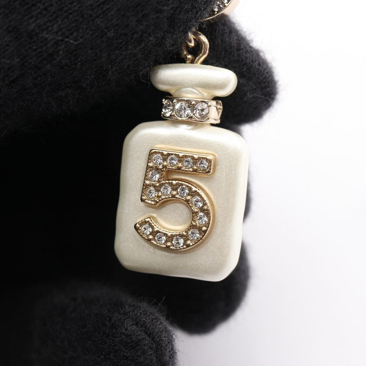 Chanel Earrings CC Logo Perfume Bottle — view 5