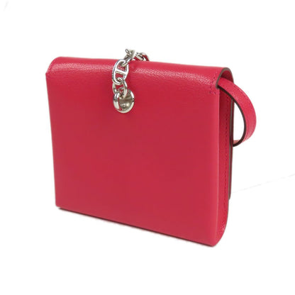 Hermes Chaine D'ancre to Go Compact Rose Silver Chevre Chamkila Bifold Wallet — view 2