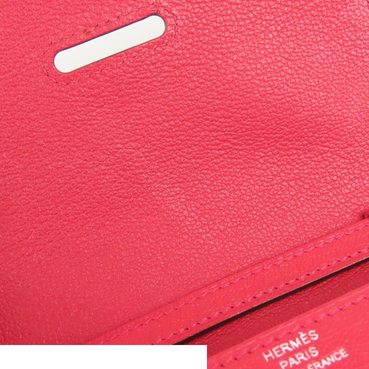 Hermes Chaine D'ancre to Go Compact Rose Silver Chevre Chamkila Bifold Wallet — view 7