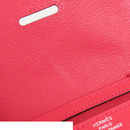 Hermes Chaine D'ancre to Go Compact Rose Silver Chevre Chamkila Bifold Wallet — view 7