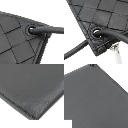 Bottega Veneta Intrecciato Double Pouch Black Leather Shoulder Bag — view 8