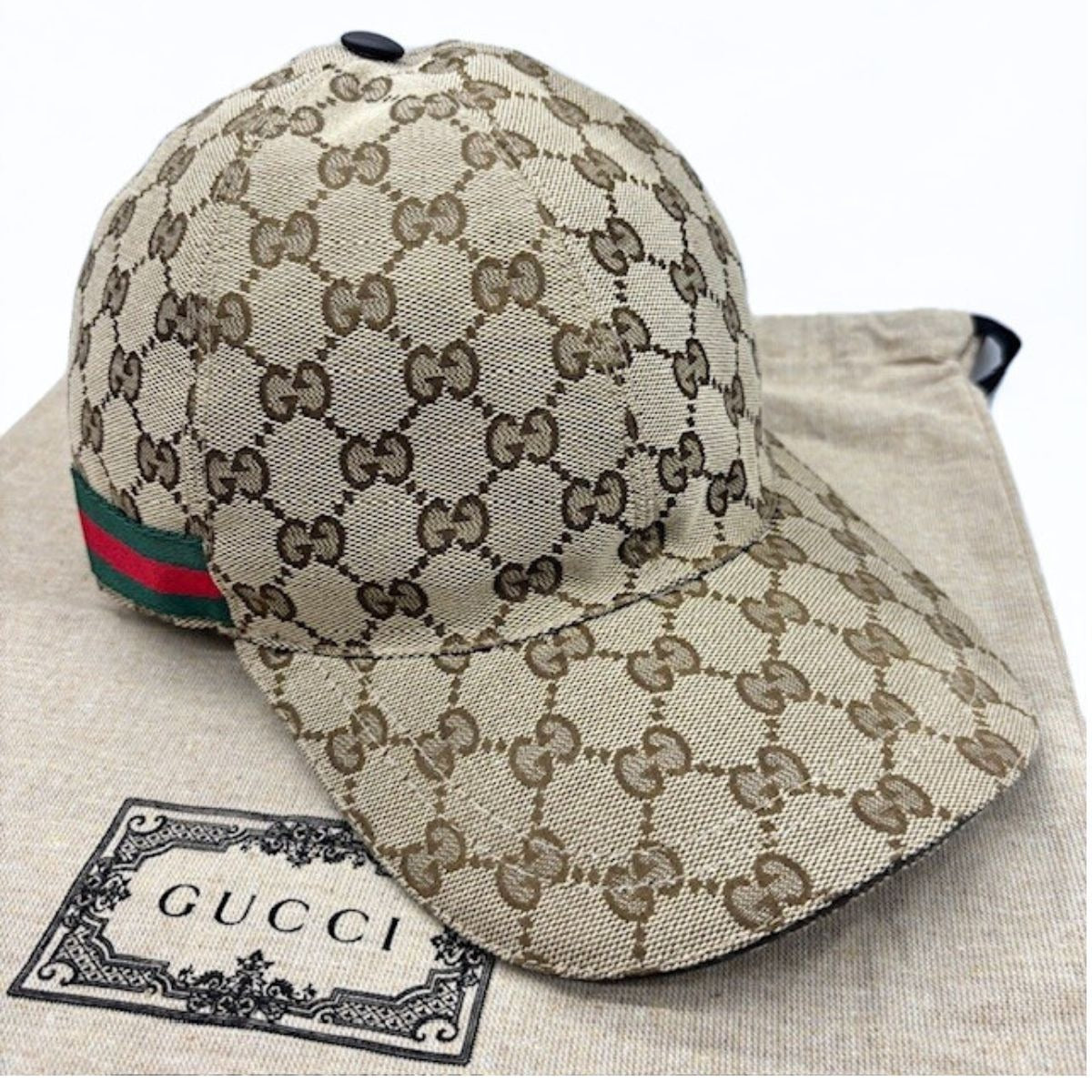 Gucci Web Stripe GG Canvas Baseball Cap Hat
