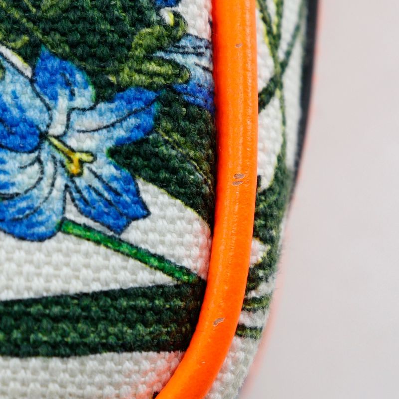 Gucci GG Flora Floral 550147 Canvas And Leather Orange Ladies Shoulder Bag